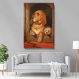 Dignity and Impudence - Noble Hound and Cheeky Terrier Dog Scene By Edwin Landseer canvas wall art - Image 5