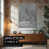 Disciples Mourn Over Jesus - Crucifixion Aftermath by Gustave Dore canvas wall art