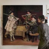 Discussing the Day's Shoot by Adolphe Alexandre Lesrel — room mockup view 3