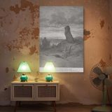 Disobedient Prophet and the Lion - Gustave Dore Wilderness Judgment Scene canvas wall art - Image 5