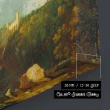 Distant View of Maecenas Villa, Tivoli by Richard Wilson - canvas surface and wrapped edge detail
