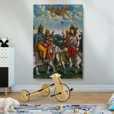 Divine Council - Vishnu, Lakshmi, Shiva, Parvati & Brahma canvas wall art - Image 2