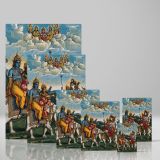 Divine Council - Vishnu, Lakshmi, Shiva, Parvati & Brahma canvas wall art - Image 4