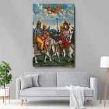 Divine Council - Vishnu, Lakshmi, Shiva, Parvati & Brahma canvas wall art - Image 5