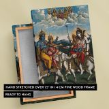 Divine Council - Vishnu, Lakshmi, Shiva, Parvati & Brahma canvas wall art - Image 6