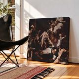 Dramatic Biblical Scene by Caravaggio — room mockup view 2