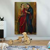 Draupadi and Queen Sudeshna - Disguised Delivery Scene canvas wall art - Image 2