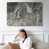 Dream of Raphael - OG by Giorgio Ghisi - single-panel canvas displayed above a sofa