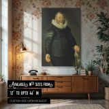 Dutch Gentleman in Ruff - Thomas De Keyser Baroque Portrait in Black Attire canvas wall art