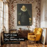 Dutch Gentleman in Ruff - Thomas De Keyser Baroque Portrait in Black Attire canvas wall art - Image 3