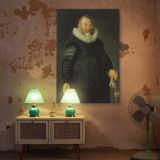 Dutch Gentleman in Ruff - Thomas De Keyser Baroque Portrait in Black Attire canvas wall art - Image 5