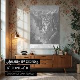 Earth Swallows Korah and Rebels - Gustave Dore Divine Judgment Scene canvas wall art