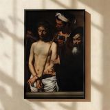 Ecce Homo - Christ Mocked Painting by Caravaggio in Chiaroscuro canvas wall art - Image 2