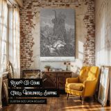 Eleazar Battles the Elephant - Gustave Dore Chaos in Warfare Scene canvas wall art - Image 3