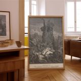 Eleazar Battles the Elephant - Gustave Dore Chaos in Warfare Scene canvas wall art - Image 7