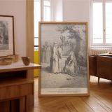 Eliezer and Rebekah at the Well - Marriage Proposal Scene by Dore canvas wall art - Image 7