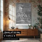 Elijah Calls Down Fire - Gustave Dore Storm and Divine Power Scene canvas wall art