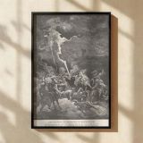 Elijah Calls Down Fire - Gustave Dore Storm and Divine Power Scene canvas wall art - Image 2