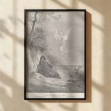 Elijah Fed by Angel - Gustave Dore Wilderness Comfort Scene canvas wall art - Image 2