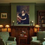 Elizabeth Winthrop Chanler by Sargent - Black Gown with Regal Expression canvas wall art - Image 4
