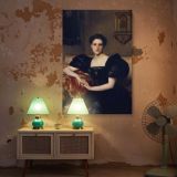 Elizabeth Winthrop Chanler by Sargent - Black Gown with Regal Expression canvas wall art - Image 5