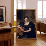 Elizabeth Winthrop Chanler by Sargent - Black Gown with Regal Expression canvas wall art - Image 7