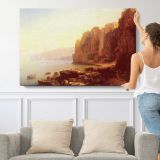 Ender Thomas Sorrento - single-panel canvas shown with a person for scale
