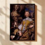 Endymion Porter - Gentleman with Hunting Rifle by William Dobson canvas wall art - Image 2