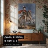 Equestrian Portrait of King Philip III - Spanish Royal Horse Scene by Velazquez canvas wall art