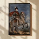 Equestrian Portrait of King Philip III - Spanish Royal Horse Scene by Velazquez canvas wall art - Image 2