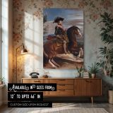 Equestrian Portrait of Philip IV - Velazquez Spanish King in Noble Pose canvas wall art