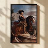 Equestrian Portrait of Philip IV - Velazquez Spanish King in Noble Pose canvas wall art - Image 2