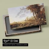 Evening River Landscape by Aelbert Cuyp - canvas rear frame and hanging hardware