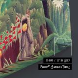 Exotic Landscape by Henri Rousseau - canvas surface and wrapped edge detail