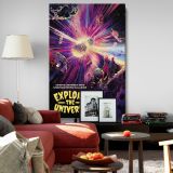 Explore the Universe - Astronauts and Cosmic Explosion Poster