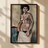 Expressive Nude - Henri Matisse Soft Beige Body with Bold Lines canvas wall art - Image 2