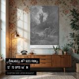 Expulsion from Eden - Flaming Sword and Exile by Gustave Dore canvas wall art