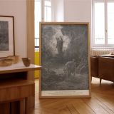 Expulsion from Eden - Flaming Sword and Exile by Gustave Dore canvas wall art - Image 7