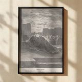 Ezra Kneels in Prayer - Gustave Dore Scene of Humility and Supplication canvas wall art - Image 2