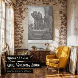 Ezra Reads the Law - Gustave Dore Ancient Scroll Reading Scene canvas wall art - Image 3