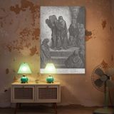 Ezra Reads the Law - Gustave Dore Ancient Scroll Reading Scene canvas wall art - Image 5
