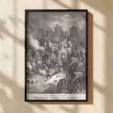 Fall of Antiochus - Gustave Dore Battlefield Chaos with Chariots and Horses canvas wall art - Image 2