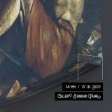 Fallen Figure beside Machinery - canvas surface and wrapped edge detail