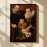Family Portrait - Anthony Van Dyck Regal Composition with Drapery canvas wall art - Image 2