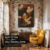 Family Portrait - Anthony Van Dyck Regal Composition with Drapery canvas wall art - Image 3