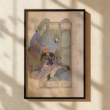 Farhad Carries Shirin - Persian Miniature Art in Scripted Rich Colors canvas wall art - Image 2