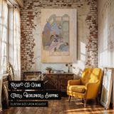 Farhad Carries Shirin - Persian Miniature Art in Scripted Rich Colors canvas wall art - Image 3
