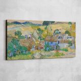 Farms near Auvers by Vincent van Gogh — single-panel canvas shown on a pale studio wall