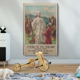 Feeding the Five Thousand - Christ's Miracle with Loaves and Fishes canvas wall art - Image 2