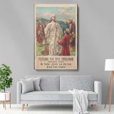 Feeding the Five Thousand - Christ's Miracle with Loaves and Fishes canvas wall art - Image 5